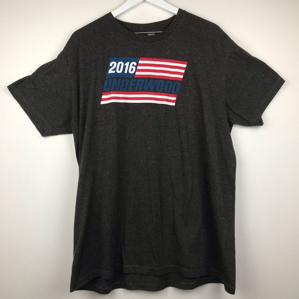 House of Cards 2016 Underwood Flag Grey T-Shirt
